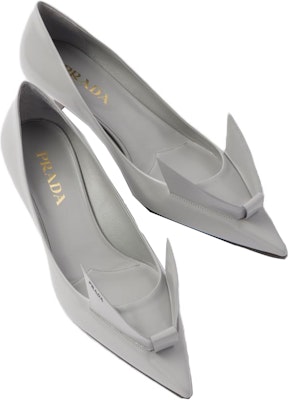 (Women) Prada Heeled Mules 'Cloud Grey' 1I290N_055_F0424_F_A045 Shop (Women) Prada Heeled Mules 'Cloud Grey' 1I290N_055_F0424_F_A045
