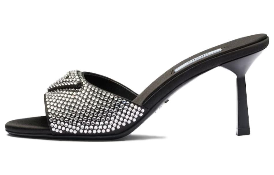 (Women) Prada Heeled Slip-On 'Silver Black' 1XX669_2AWL_F0T7O_F_075