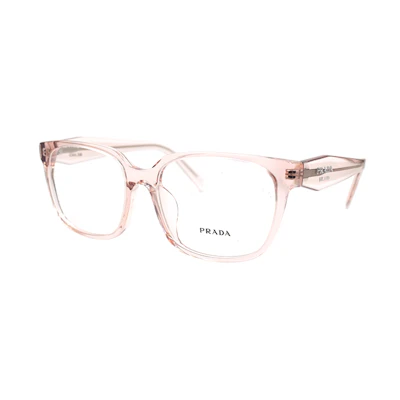 (Women) PRADA HERITAGE Oval Optical Glasses Transparent Pink Fashion Eyewear VPR17Z-F 15J-1O1