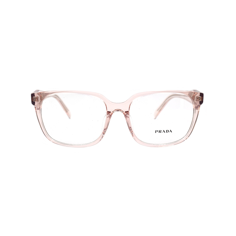 Lookbook (W) 普拉达经典款椭圆透明粉色光学眼镜 时尚眼镜 VPR17Z-F 15J-1O1