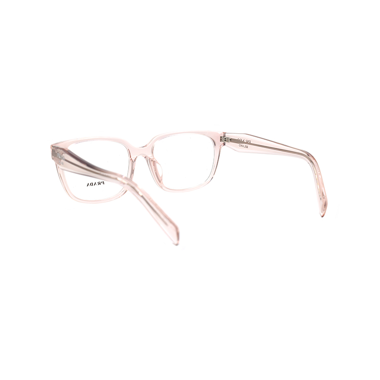 Shop (W) 普拉达经典款椭圆透明粉色光学眼镜 时尚眼镜 VPR17Z-F 15J-1O1