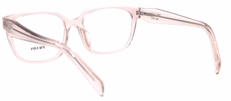 Shop (Women) PRADA HERITAGE Oval Optical Glasses Transparent Pink Fashion Eyewear VPR17Z-F 15J-1O1