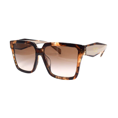 (Women) PRADA HERITAGE Square Sunglasses for Women - Tortoiseshell Holiday Edition. SPR24Z-F 07R-0A6