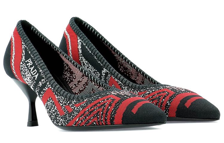 Shop (Women) Prada High-Heeled Slip-On 'Black Fashion' 1I192L_3KK5_F022C