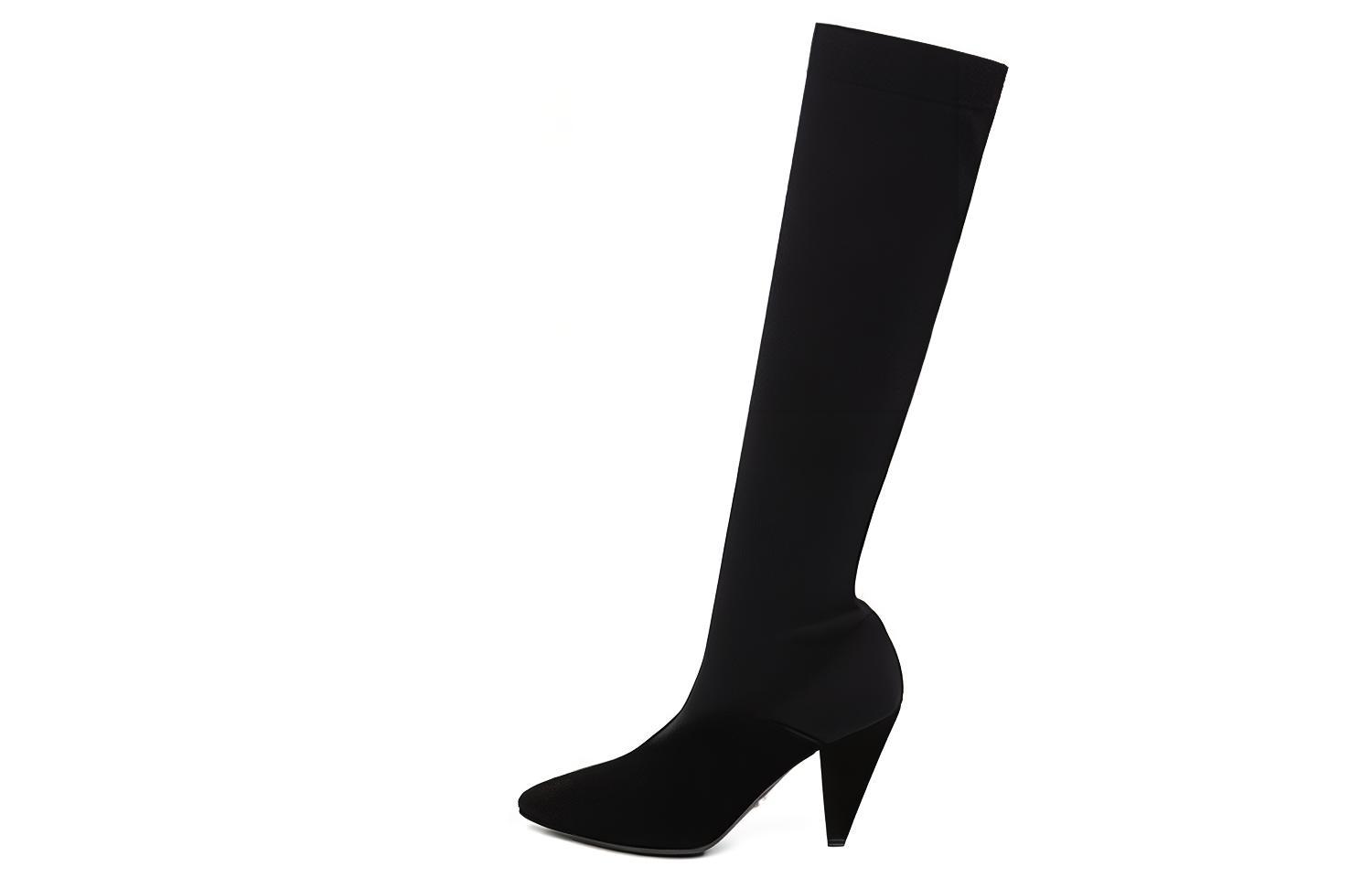 (Women) Prada High-Top Boot 'Black Velvet' 1W907I_XTP_F0002