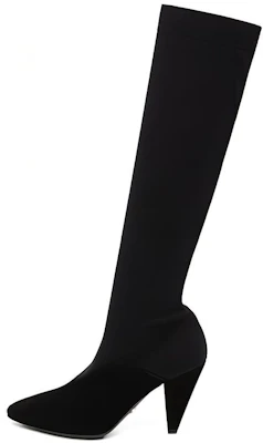 PRADA 時尚絨面皮 高筒靴 女款 黑色 Buy PRADA 時尚絨面皮 高筒靴 女款 黑色