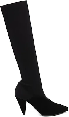 PRADA 時尚絨面皮 高筒靴 女款 黑色 Order PRADA 時尚絨面皮 高筒靴 女款 黑色