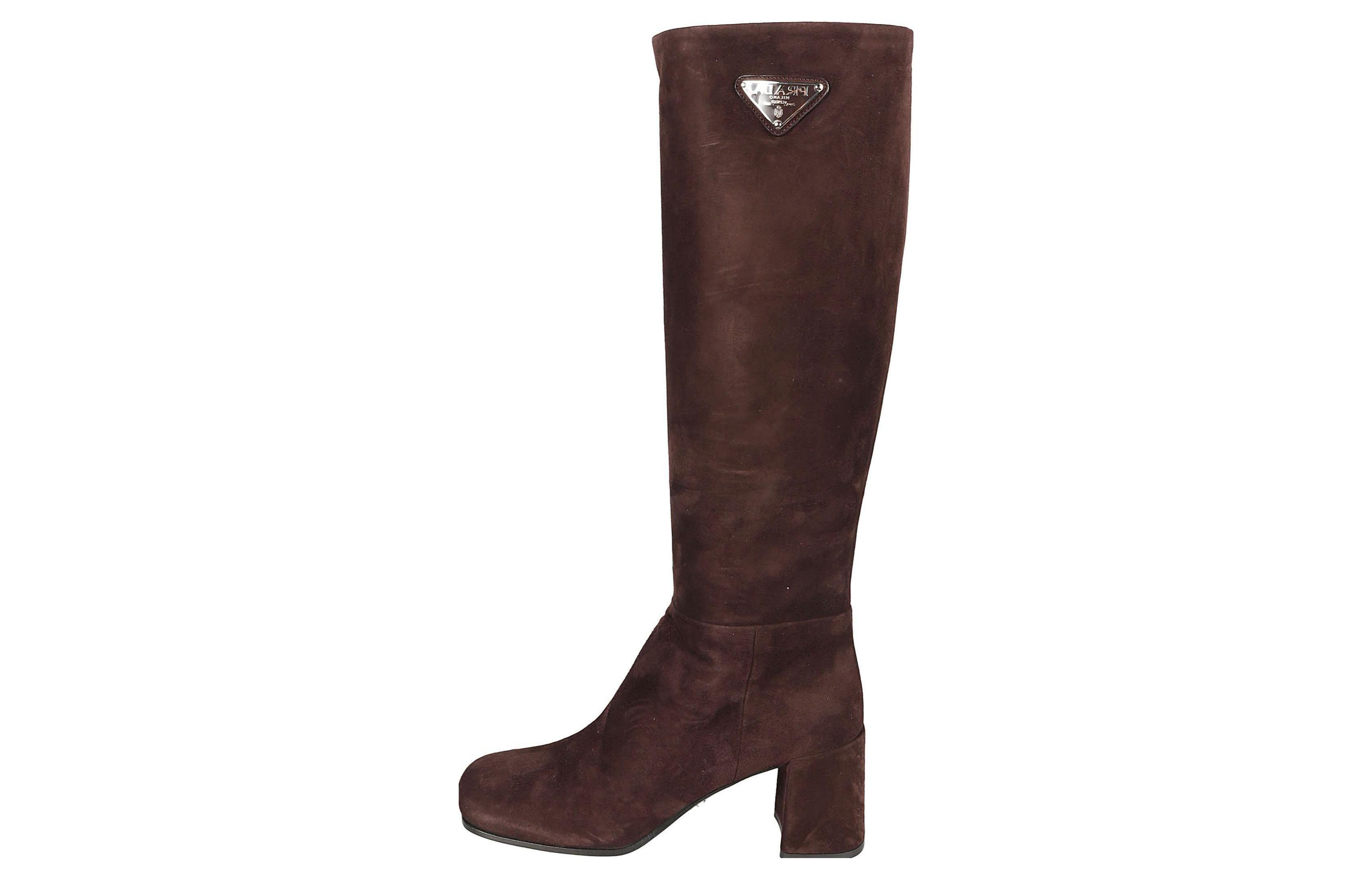 (Women) Prada High-Top Boot 'Deep Brown Suede' 1W931M_008_F0003