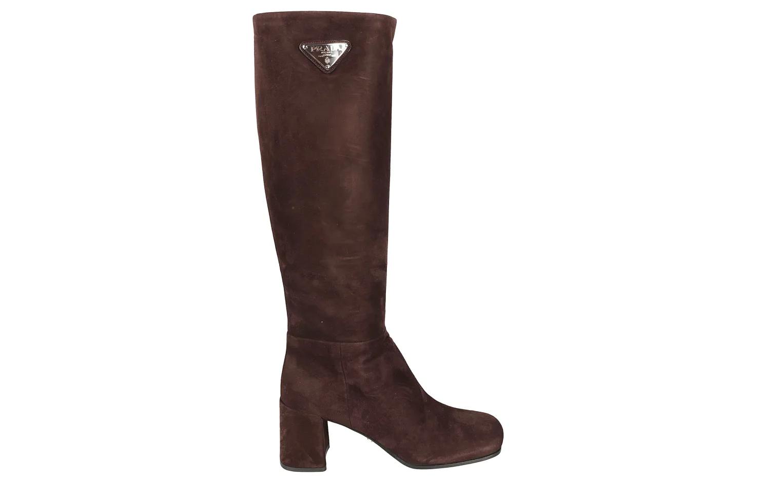 Order (W) Bottes Hautes Prada ''Suède Marron Foncé'' 1W931M_008_F0003