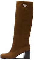 (Women) Prada High-Top Boots 'Brown Leather Fashion Comfort' 1W233N_008_F0E2Q_F_065 (Women) Prada High-Top Boots 'Brown Leather Fashion Comfort' 1W233N_008_F0E2Q_F_065