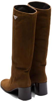 (W) Stivali Alti Prada ''Moda in Pelle Marrone Comoda''. 1W233N_008_F0E2Q_F_065 Lookbook (W) Stivali Alti Prada ''Moda in Pelle Marrone Comoda''. 1W233N_008_F0E2Q_F_065