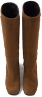 Shop (W) Prada Sepatu Boot Tinggi 'Kulit Cokelat Fashion Nyaman' 1W233N_008_F0E2Q_F_065