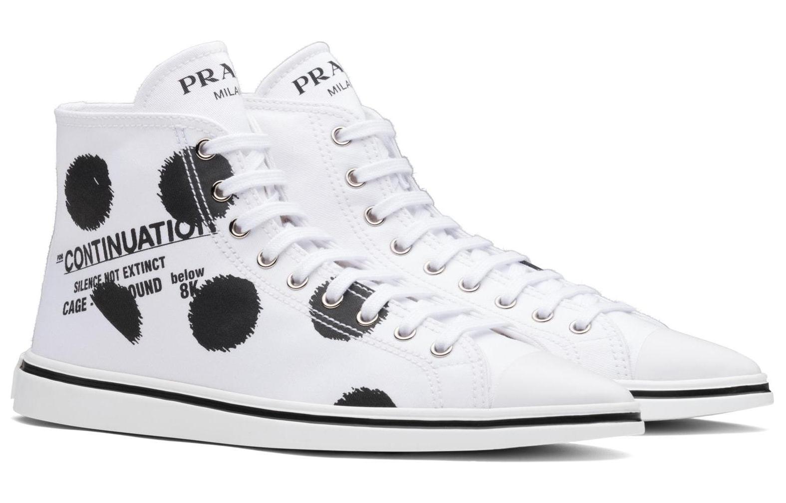 Lookbook (W) Prada High-Top Fashion Sneaker ''Schwarz Weiß'' 1T618M_3LFK_F0009_F_025