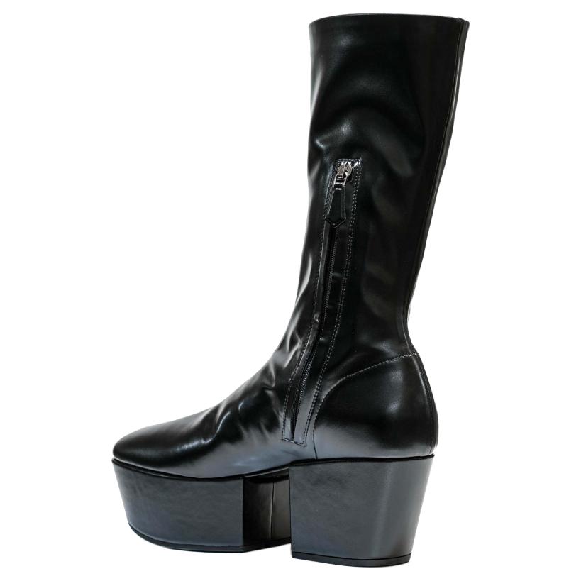 Shop (W) Prada Sepatu Platform Tinggi 'Logo Segitiga Hitam' 1WP148_3LGW_F_0002