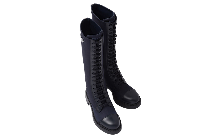 (W) Prada High-Top Sneaker Boots 'Navy Leather Logo' 圖 3