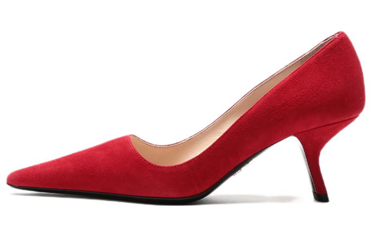 (Women) Prada High-Top Suede Sneakers 'Red' 1I718L_008_F0011_F_065