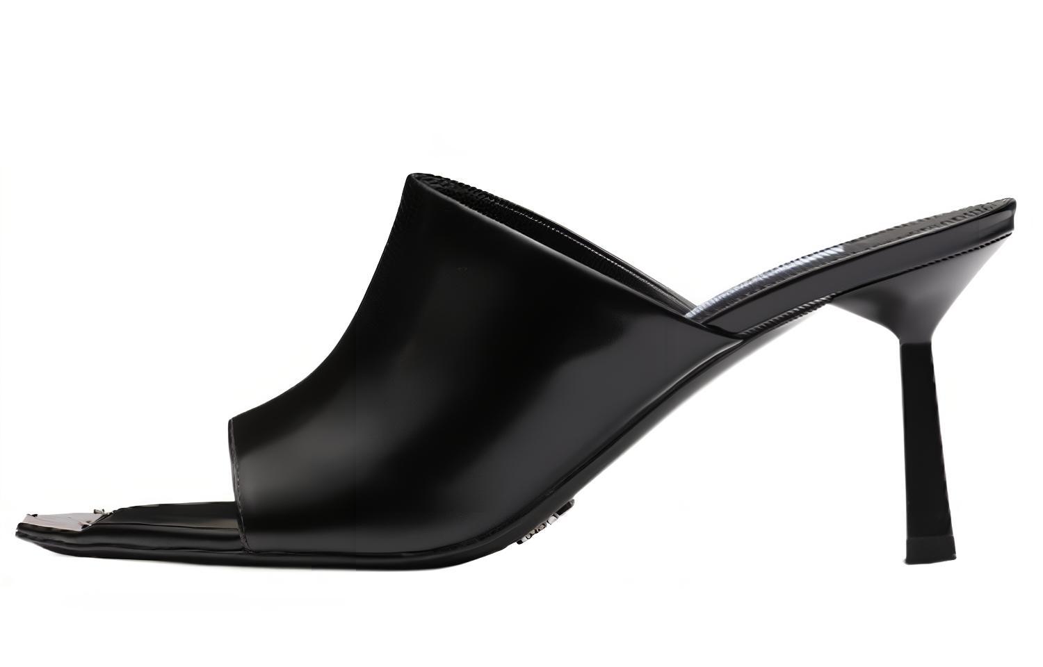 Buy (W) Prada Hoge Hakken Sandalen ''Zwart Lakleer'' 1XX638_055_F0002_F_075