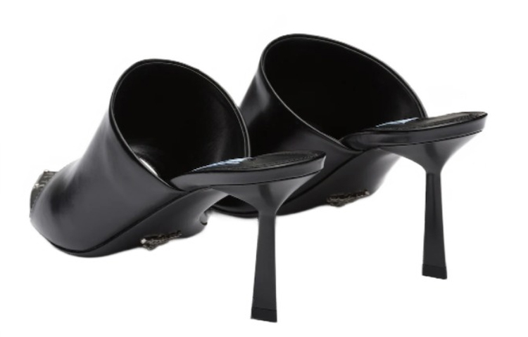 Shop (W) 普拉达高跟凉鞋 '黑色漆皮' 1XX638_055_F0002_F_075