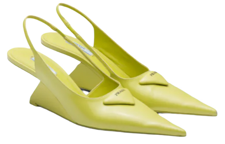 (W) Prada High Heel with Glossy Leather Strap 'Acid Lime Green' 圖 2