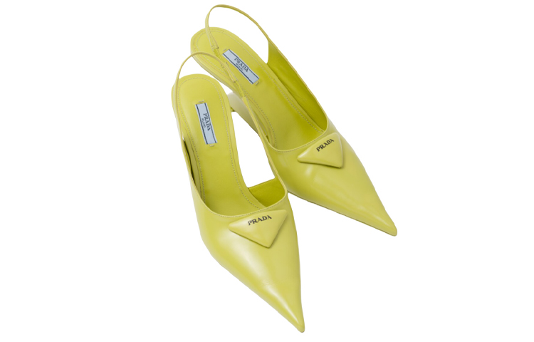 (W) Prada High Heel with Glossy Leather Strap 'Acid Lime Green' 圖 3