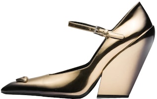 (Women) Prada High-Heeled Shiny Leather Shoes 'Platinum' 1I982M_055_F0522_F_A095 (Women) Prada High-Heeled Shiny Leather Shoes 'Platinum' 1I982M_055_F0522_F_A095