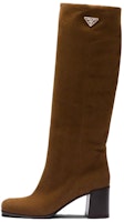 (Women) Prada High-Top Boots 'Brown Leather Fashion Comfort' 1W233N_008_F0E2Q_F_065 (Women) Prada High-Top Boots 'Brown Leather Fashion Comfort' 1W233N_008_F0E2Q_F_065