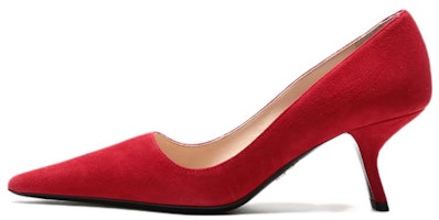 (Women) Prada High-Top Suede Sneakers 'Red' 1I718L_008_F0011_F_065 (Women) Prada High-Top Suede Sneakers 'Red' 1I718L_008_F0011_F_065