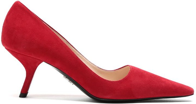 PRADA 普拉達 絨面皮革高跟單鞋 女款 紅色 Order PRADA 普拉達 絨面皮革高跟單鞋 女款 紅色