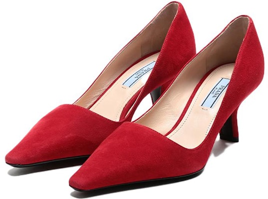 (Women) Prada High-Top Suede Sneakers 'Red' 1I718L_008_F0011_F_065 Lookbook (Women) Prada High-Top Suede Sneakers 'Red' 1I718L_008_F0011_F_065