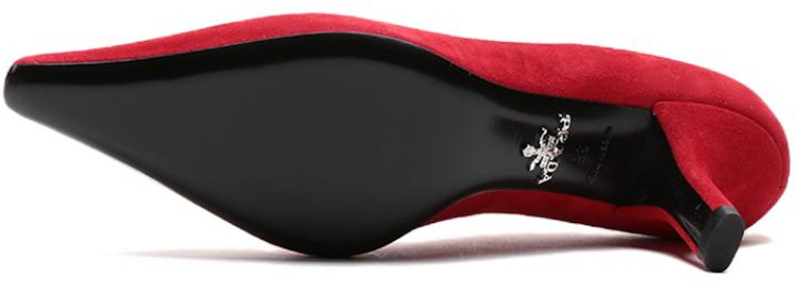(Women) Prada High-Top Suede Sneakers 'Red' 1I718L_008_F0011_F_065 Details for (Women) Prada High-Top Suede Sneakers 'Red' 1I718L_008_F0011_F_065