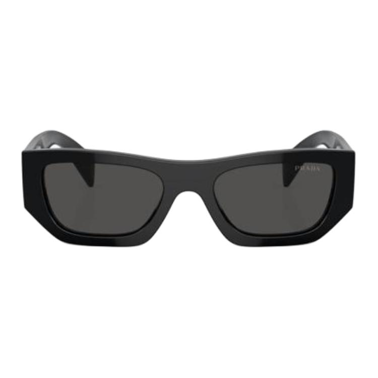 (Women) PRADA Irregular Acetate Sunglasses in Black with Logo Temples POIZON240620685 圖 3