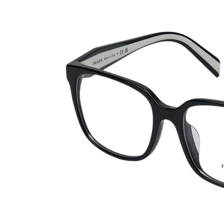 (Women) PRADA Irregular Black Optical Glasses with Logo Letter Temples PRF-17ZF 圖 4