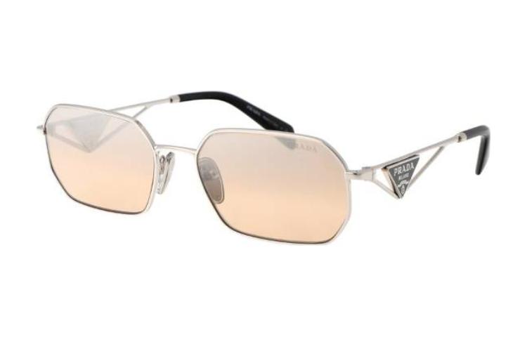 (Women) PRADA Irregular Letter Logo Metal Sunglasses Silver Women PRA51S1BC8J1
