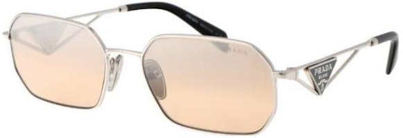 (Women) PRADA Irregular Letter Logo Metal Sunglasses Silver Women PRA51S1BC8J1 (Women) PRADA Irregular Letter Logo Metal Sunglasses Silver Women PRA51S1BC8J1