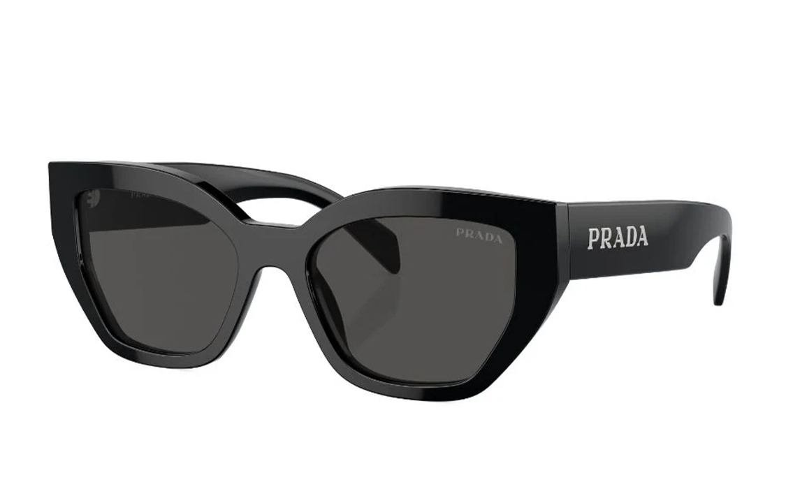 Order (W) Kacamata Hitam Wanita PRADA Bentuk Unik dengan Logo Huruf. PRA09S1AB5S0