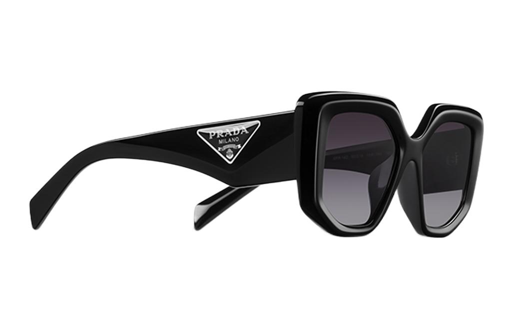 (Women) PRADA Irregular Shaped Black Sunglasses with Logo Accent SPR14Z-E1AB-FE09S-C-A052 圖 3
