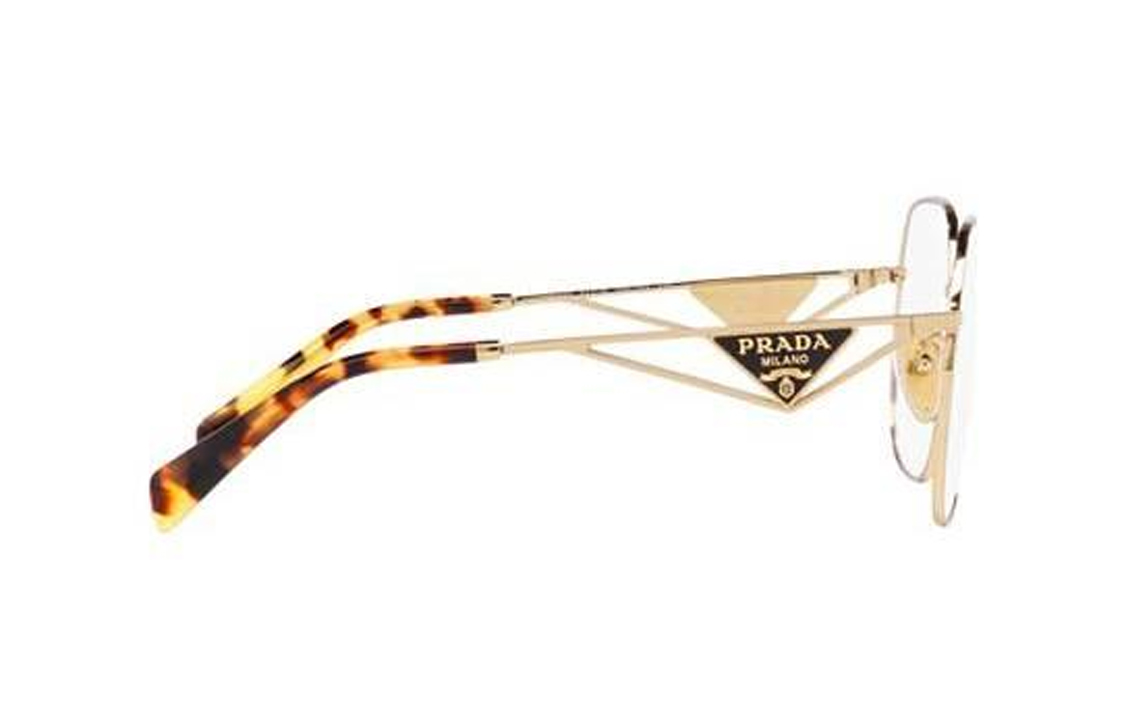 (Women) PRADA Irregular Shaped Optical Glasses with Side Logo for Women - Gold. PR59ZVZVN1O1 圖 4