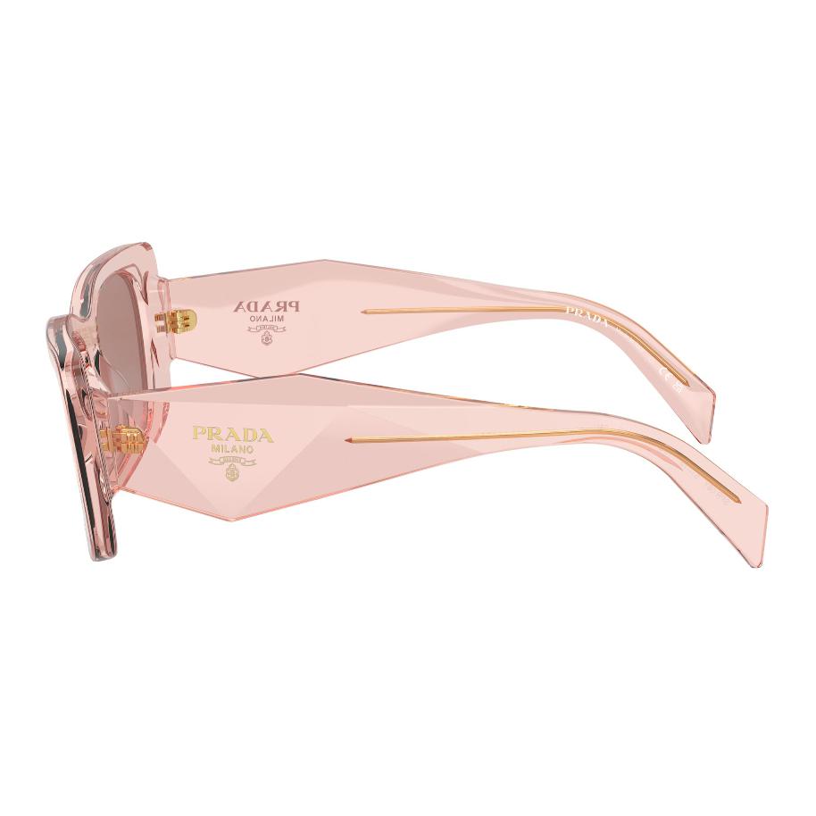 (Women) PRADA Irregular Shaped Pink Acetate  Sunglasses with Logo. POIZON240620766 圖 4