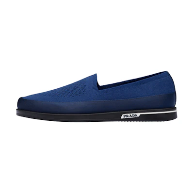 (W) Prada Knit Loafers 'Sea Blue'