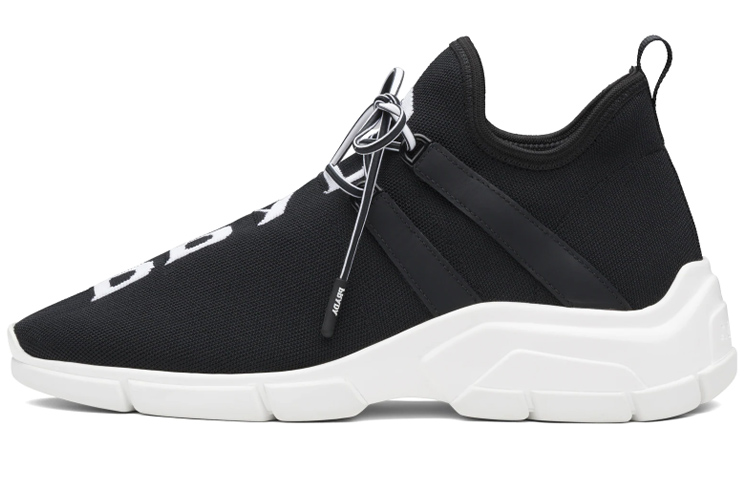 (W) Prada Knit Logo Sneakers 'Black'