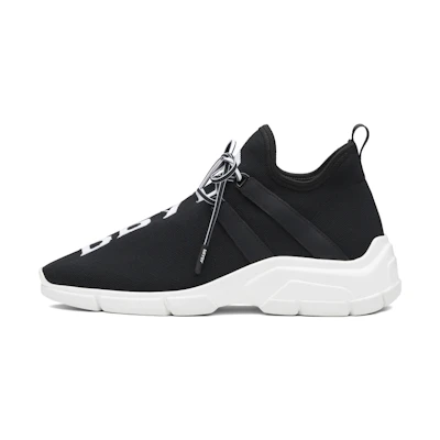 (W) Prada Knit Logo Sneakers 'Black'