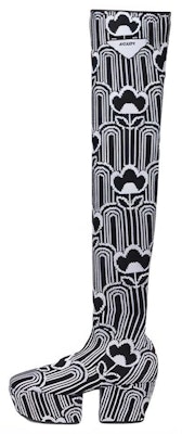 PRADA 編織 厚底靴 女款 黑白 Buy PRADA 編織 厚底靴 女款 黑白