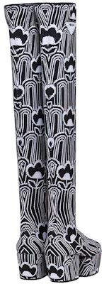 PRADA 編織 厚底靴 女款 黑白 Lookbook PRADA 編織 厚底靴 女款 黑白