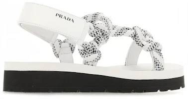 Shop (W) Sandal Rata Prada Tali Ikatan 'Putih' 1X600M_3L74_F0009_F_040