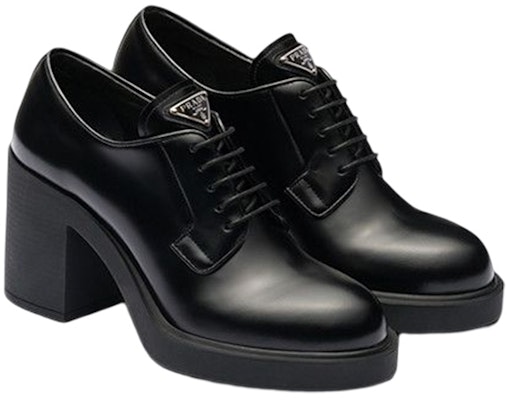 (W) Prada Tacones de Cordones 85mm Cuero Negro Brillante 1E976M_055_F0002_F_085 Shop (W) Prada Tacones de Cordones 85mm Cuero Negro Brillante 1E976M_055_F0002_F_085