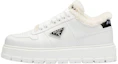 Buy (W) Prada Leder- und Lammfell-Sneaker ''Weiß'' 1E947M_3LEN_F0009_F_ZF45