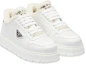 Lookbook (W) Prada Leder- und Lammfell-Sneaker ''Weiß'' 1E947M_3LEN_F0009_F_ZF45