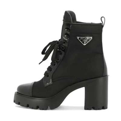 (W) Prada Leather Ankle Boots 'CMFT Casual Black'