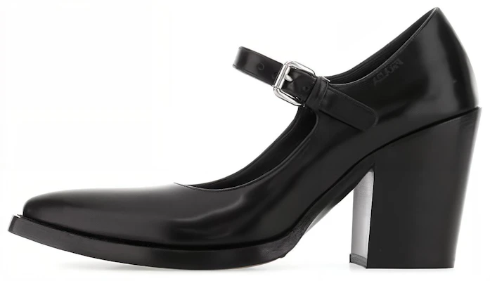 (W) Prada Tacchi Alti in Pelle con Fibbia e Tacco Largo ''Nero'' 1I128N_055_F0002_F_090 Buy (W) Prada Tacchi Alti in Pelle con Fibbia e Tacco Largo ''Nero'' 1I128N_055_F0002_F_090