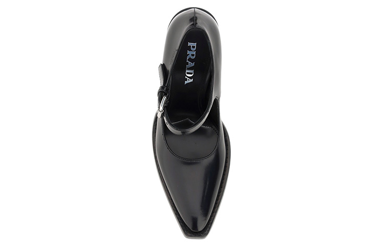 Purchase (W) Prada Tacchi Alti in Pelle con Fibbia e Tacco Largo ''Nero'' 1I128N_055_F0002_F_090